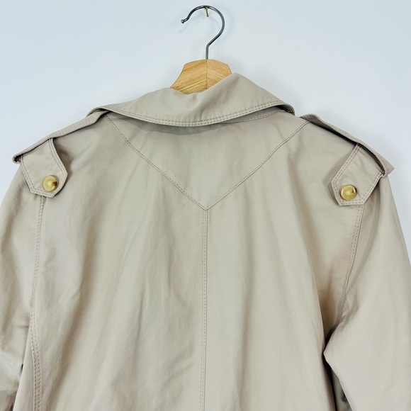 Max Mara Rainwear Beige Shower Proof Modern Tailored Pocket Jacket UK 12 - Picture 13 of 15